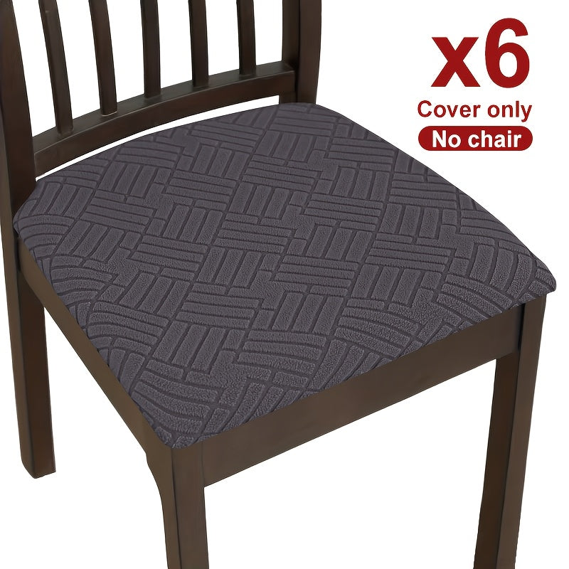4pcs/6pcs Home And Hotel Elastic Windmill Jacquard Binding Chair Cover Bands Dining Chair Cushion Covers