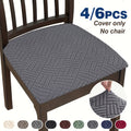 4pcs/6pcs Home And Hotel Elastic Windmill Jacquard Binding Chair Cover Bands Dining Chair Cushion Covers