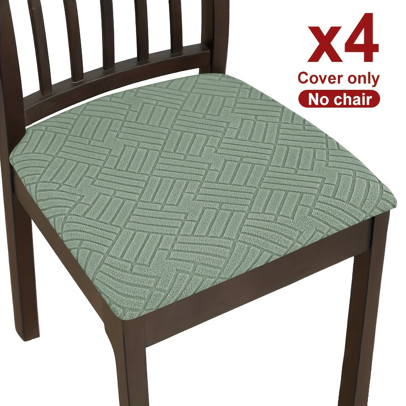 4pcs/6pcs Home And Hotel Elastic Windmill Jacquard Binding Chair Cover Bands Dining Chair Cushion Covers