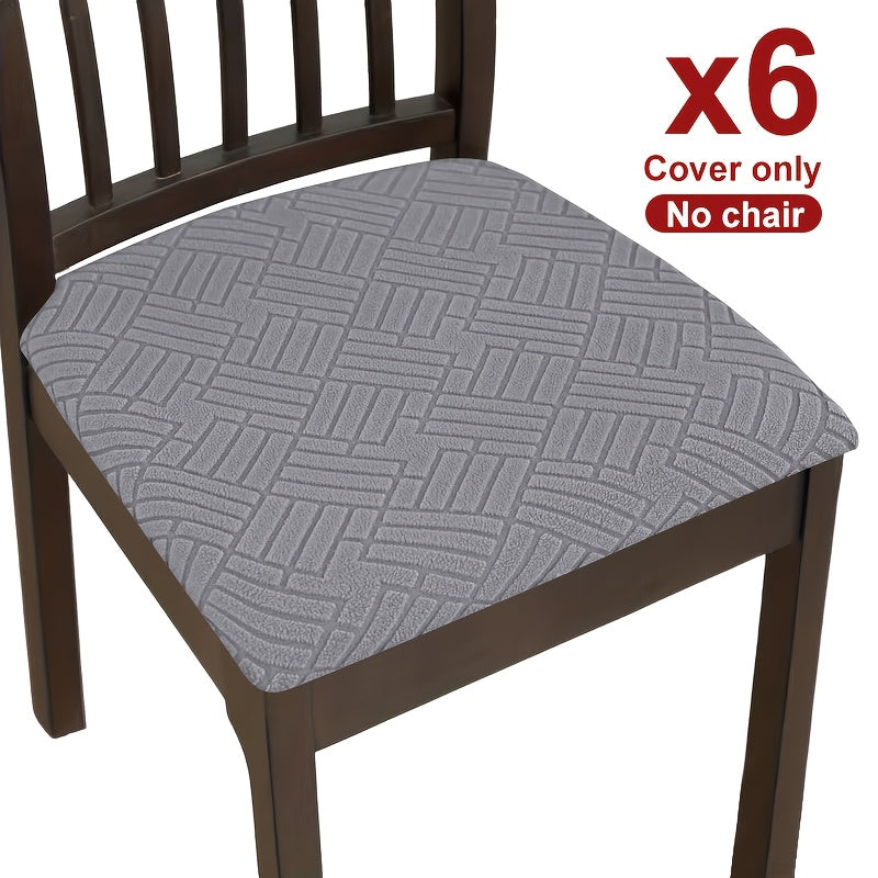 4pcs/6pcs Home And Hotel Elastic Windmill Jacquard Binding Chair Cover Bands Dining Chair Cushion Covers