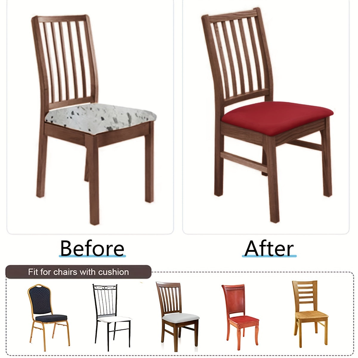 4pcs/6pcs Solid Color Flocked High Elastic Chair Cover, Simple and Elegant, Multiple Colors to Choose From, Soft and Comfortable, Suitable for Restaurant Chair Protection Cover 150gsm