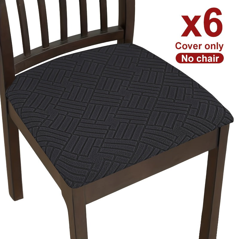 4pcs/6pcs Home And Hotel Elastic Windmill Jacquard Binding Chair Cover Bands Dining Chair Cushion Covers